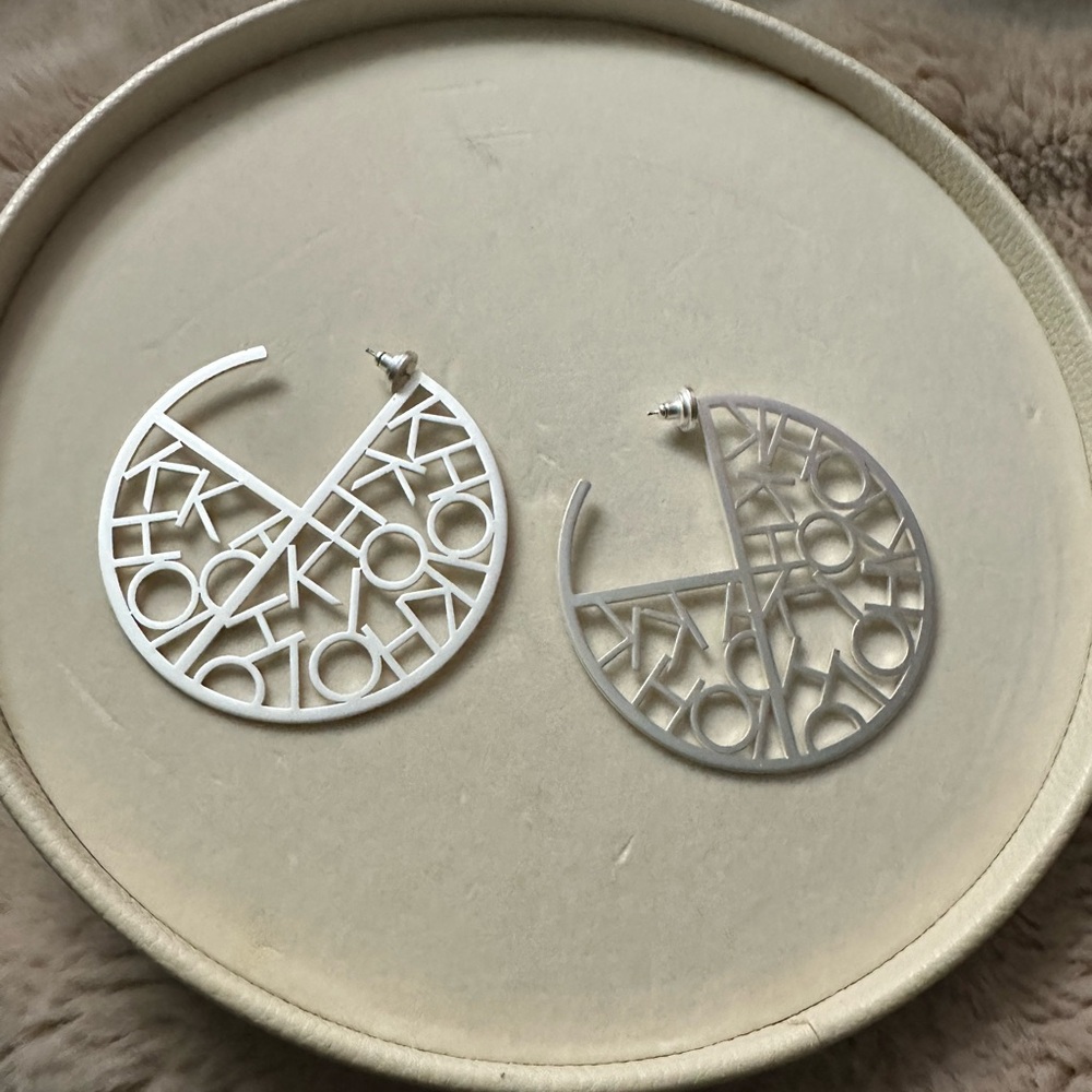 KHOI BRANDED SILVER Hoop Earrings